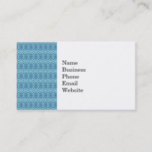 Carte De Visite Beau Teal et motif bleu-foncé de diamant
