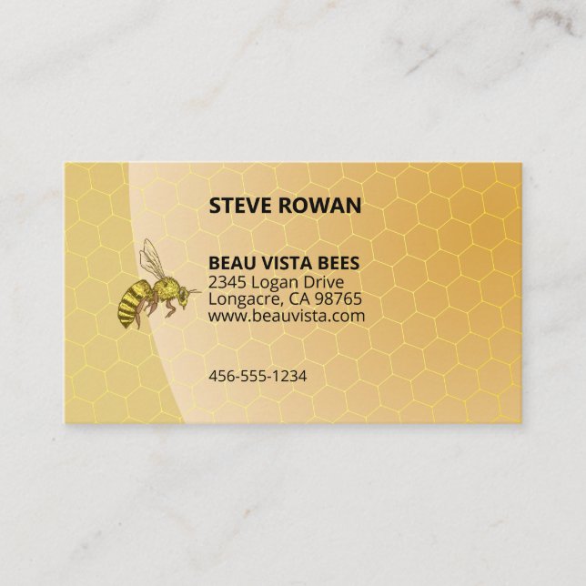 Carte De Visite Beau Vista Bee Logo Professionnel (Devant)