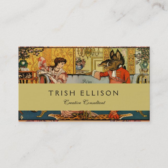 Carte De Visite Beauté Beast Classic Fairy Tale Caractères (Devant)