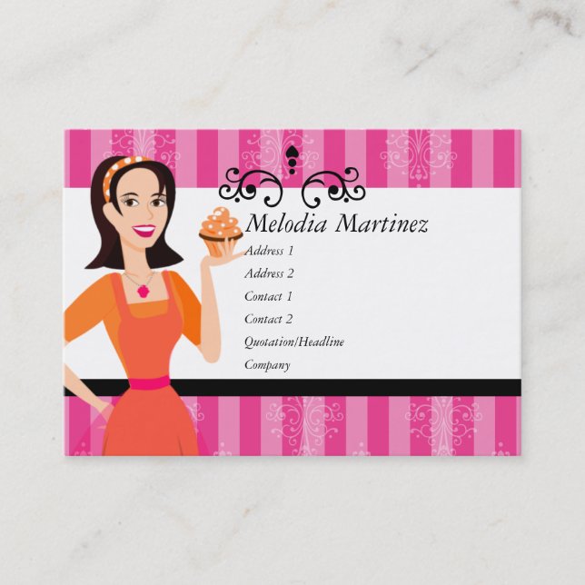 Carte De Visite Beauté de Cupcake (Devant)