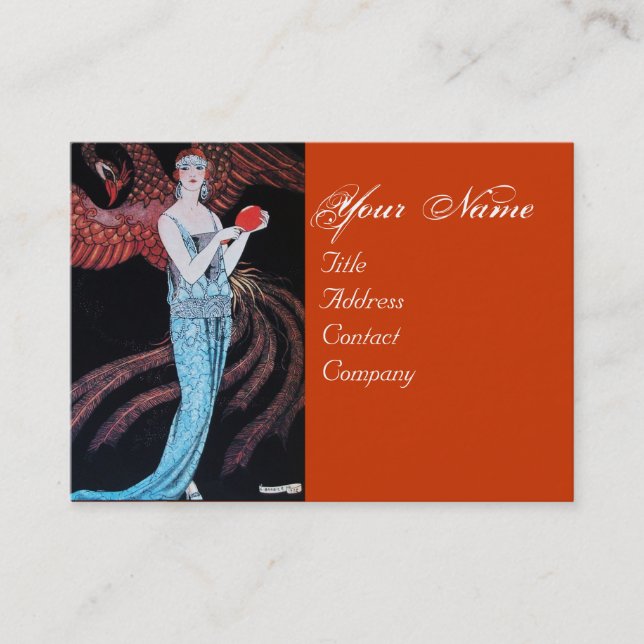 CARTE DE VISITE BEAUTÉ ET PHOENIX, DESIGNER MODE COMPOSÉ ARTISTE (Devant)