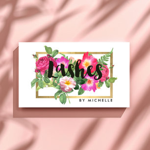 Carte De Visite Beauté Florales Lash Extensions Blanc