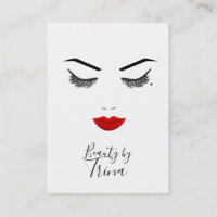 Beauté Mole Oeil Maquillage Cils & Lèvres Rouges