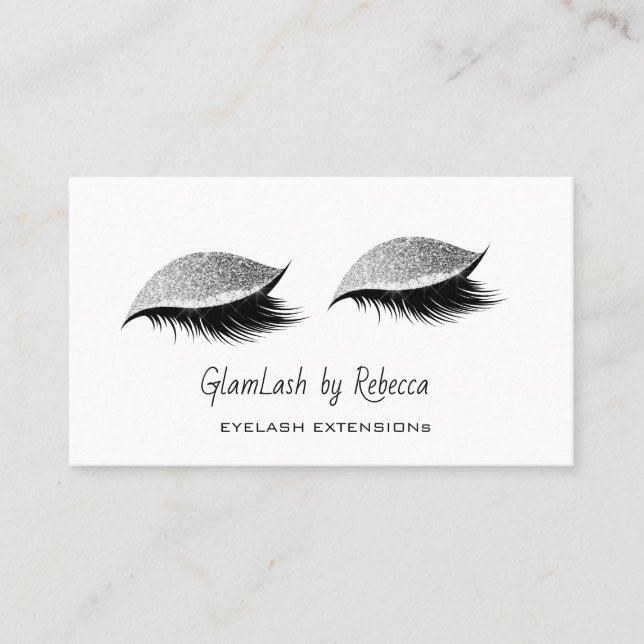Carte De Visite Beauté professionnelle Eyelash Lashes Parties scin (Devant)