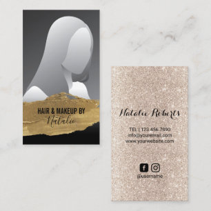 Carte De Visite Beauté Salon Gold Lipstick Stain Ajouter Votre Pho