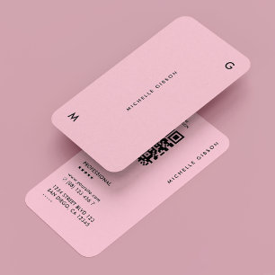 Carte De Visite Beauté simple esthétique Pastel rose