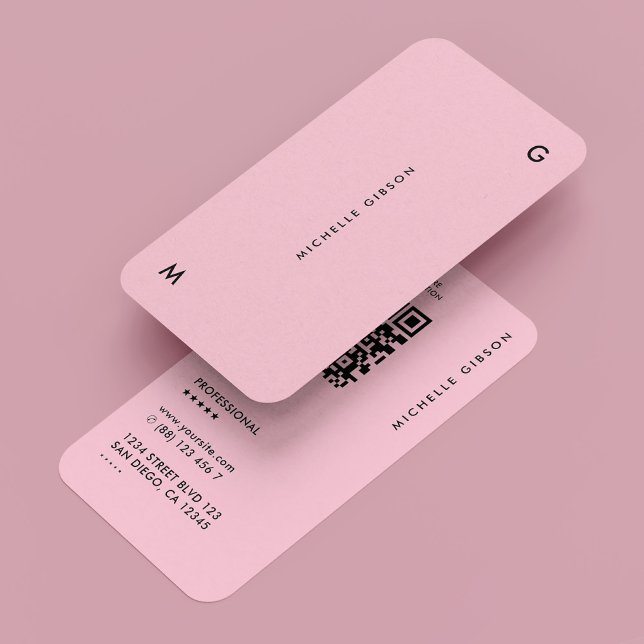 Carte De Visite Beauté simple esthétique Pastel rose (Simple Beauty Aesthetic Pastel Pink Business Card
)