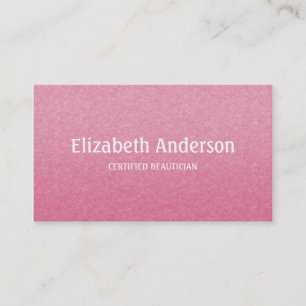 Carte De Visite Beautician Certifié Texte Rose
