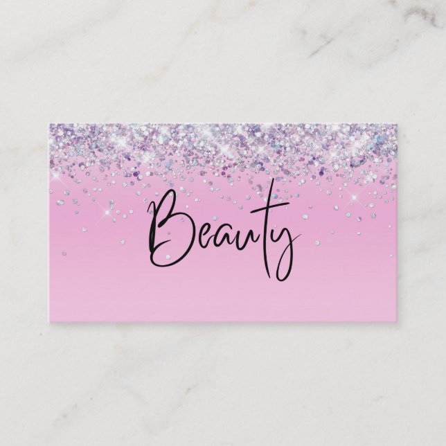 Carte De Visite *~* BEAUTY Hologramme Holograph Parties scintillan (Devant)