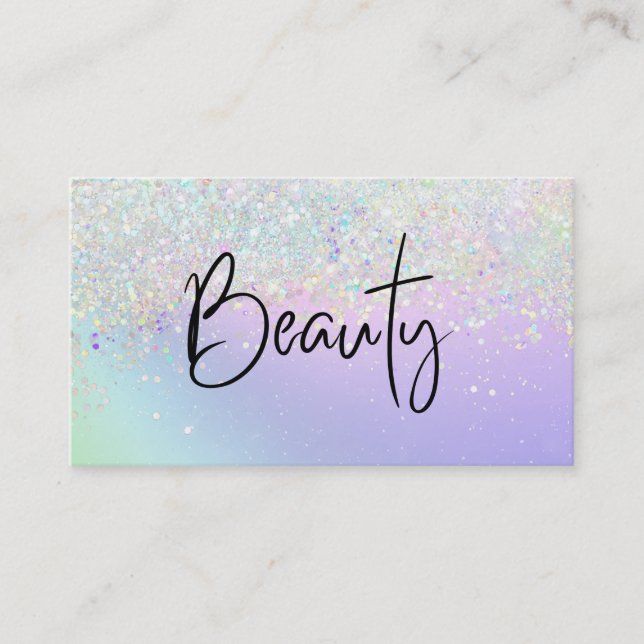 Carte De Visite *~* BEAUTY Hologramme Holographe Parties scintilla (Devant)