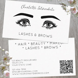 Carte De Visite Beauty Maquillage Artiste Eyelashes code QR
