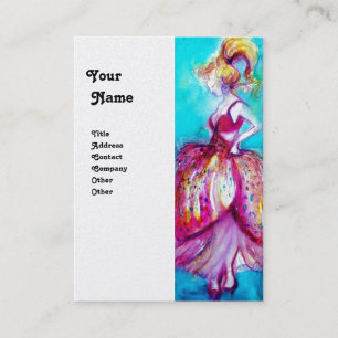 Carte De Visite BEAUTY MODE rouge rose bleu vert or