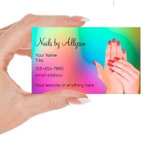 Carte De Visite Beauty Nails Manicure Moderne 
