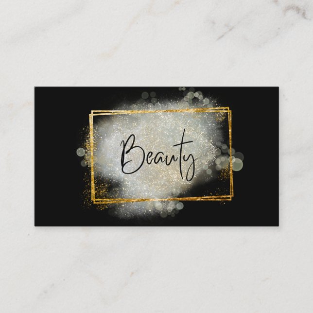 Carte De Visite *~* BEAUTY Parties scintillant Gold Frever Silver  (Devant)