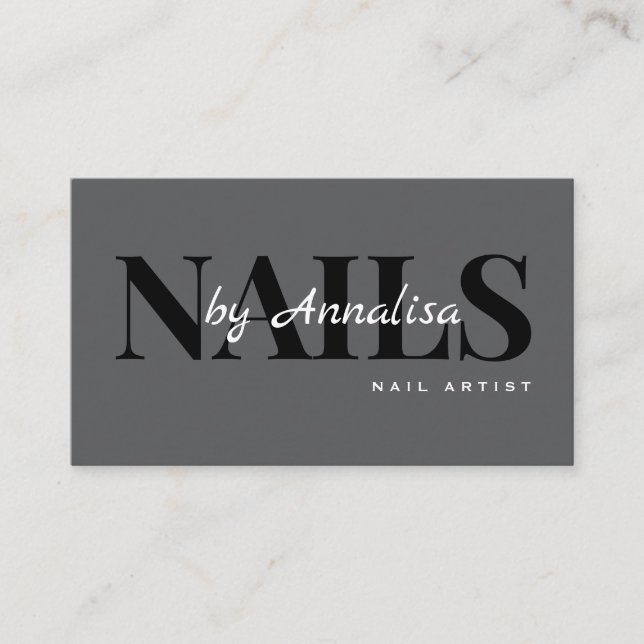 Carte De Visite Beauty Salon Nails (Devant)
