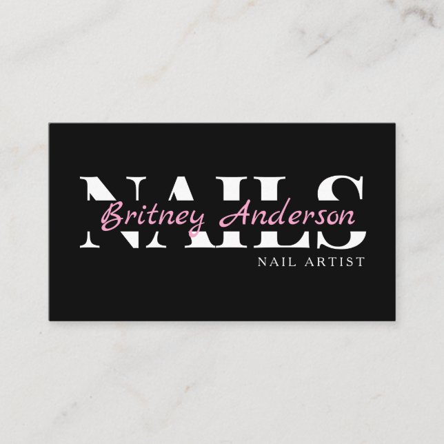 Carte De Visite Beauty Salon Nails (Devant)