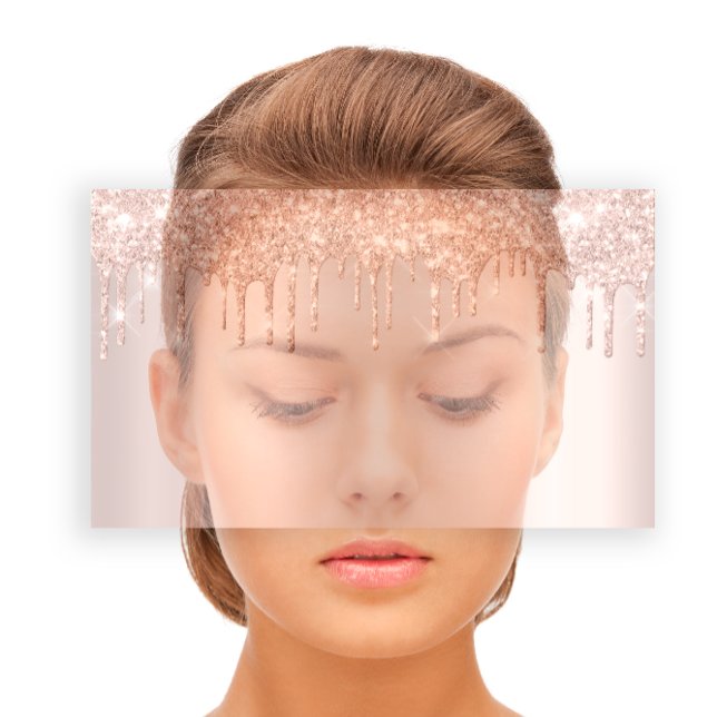 Carte De Visite Beauty Studio Spa Lash Rose Gold Drivers Cheveux (Beauty Studio Spa Lash Rose Gold Drips Hair Business Card)