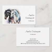 Beaux Chevaux en Aquarelle
