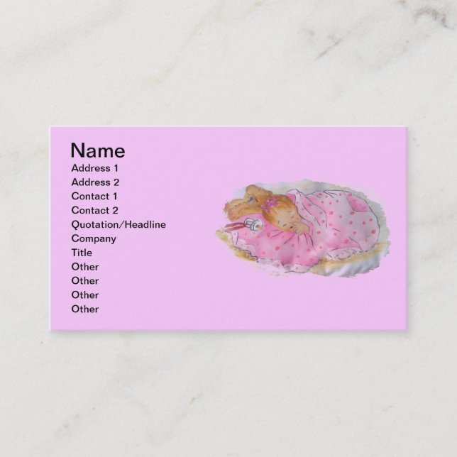 CARTE DE VISITE BÉBÉ (Devant)