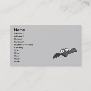 CARTE DE VISITE BÉBÉ CUTE BLACK BAT CARTOON VOL HEUREUX AMUSANT