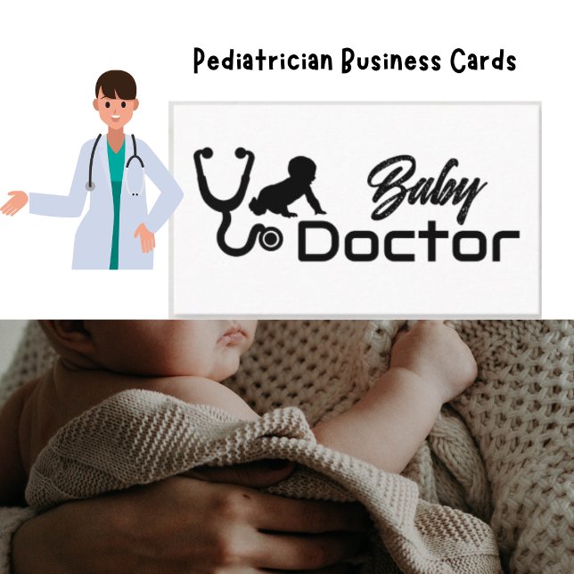 Carte De Visite Bébé Docteur Visite à domicile (Créateur téléchargé)