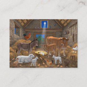 Carte De Visite Bébé Jésus Crèche Sainte Nuit Noël Nativité