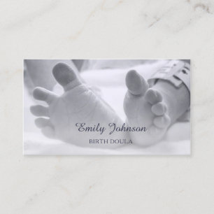 Carte De Visite Bébé nouveau-né pieds hôpital bande naissance Doul