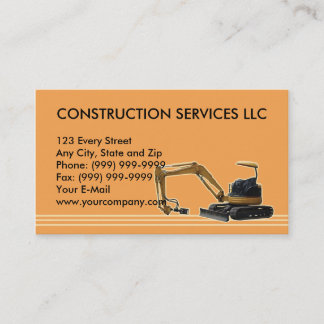 Carte De Visite bêcheur mécanique de construction