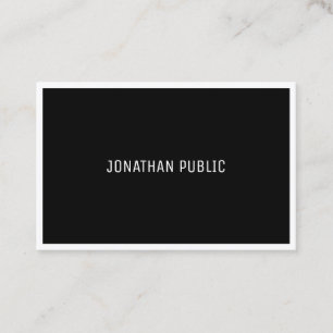 Carte De Visite Bed & Breakfast moderne élégante Noire Blanche P