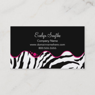 Carte De Visite Bed & Breakfast ZEBRA TENDANCE AVEC ACCENT COURBE