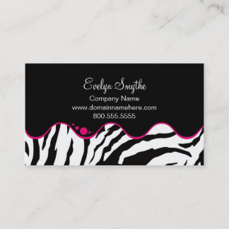 Carte De Visite Bed & Breakfast ZEBRA TENDANCE AVEC ACCENT COURBE 