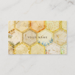 Carte De Visite Bee Gold Honeycomb Sweet Vip