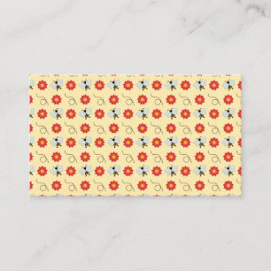 Carte De Visite Bee Honey And Flower