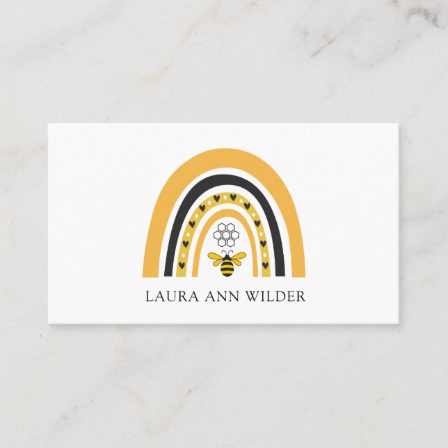 Carte de visite Bee Rainbow (Devant)