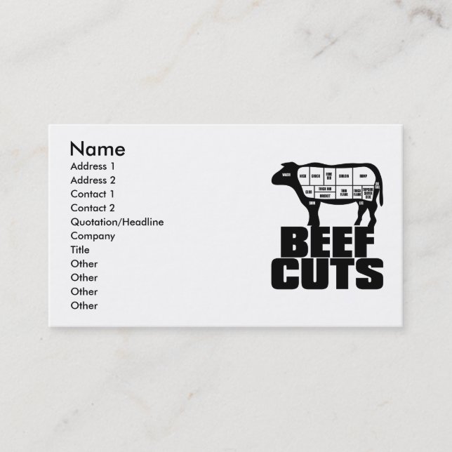 Carte De Visite Beef_Cuts (Devant)