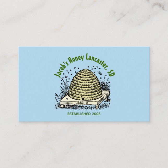 Carte De Visite Beehive Miel Bleu clair (Devant)