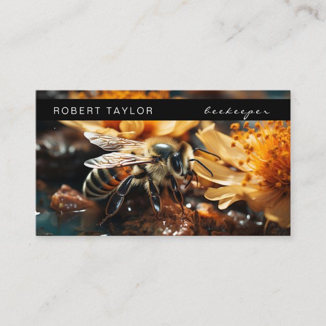 Carte De Visite Beekeeper Honey Vendeur Bee Ring Farmer Card (Devant)