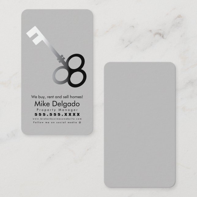 Carte de visite beige de courtier en ventes de mai (Devant / Derrière)