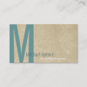Carte de visite beige d'ingénierie de turquoise d