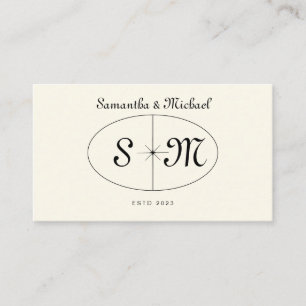 Carte De Visite Beige Élégant Minimaliste Typographique Moderne
