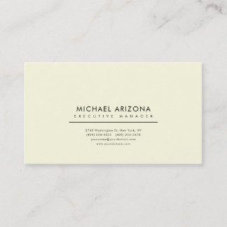 Carte De Visite Beige et amande minimaliste uni soie premium