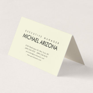 Carte De Visite Beige et couleur amande Minimaliste Simple Uni
