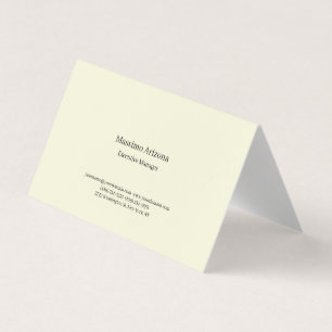 Carte De Visite Beige Simple Uni Professionnel Moderne Minimaliste