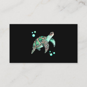 Carte De Visite Belle aquarelle de la tortue marine