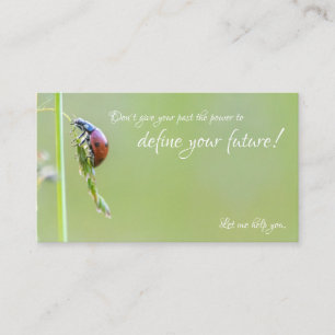 Carte De Visite Belle coccinelle avec citation motivante