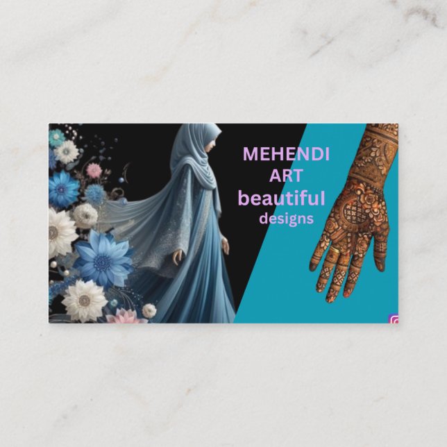 Carte De Visite Belle conception d'art Mehendi  (Dos)