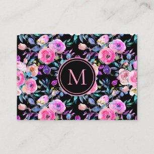 Carte De Visite Belle couleur florale brillante romantique
