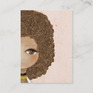 Carte De Visite Belle dame Brown Oeil Afro Hair Grunge