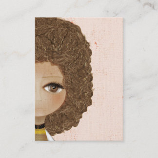 Carte De Visite Belle dame Brown Oeil Afro Hair Grunge