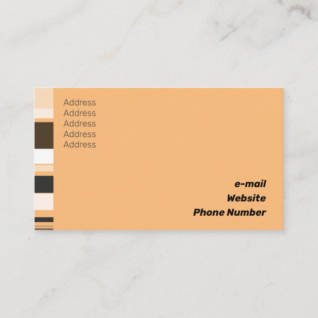 Carte De Visite Belle échelle de couleur Classic Flat Latérale (Dos)